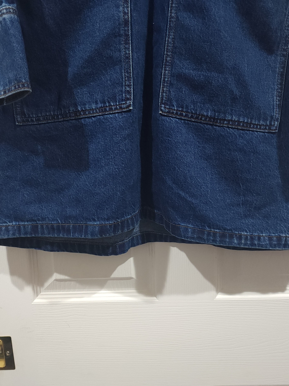 Madewell Blue Denim Button-Front Jacket Dress - Picture 3 of 8
